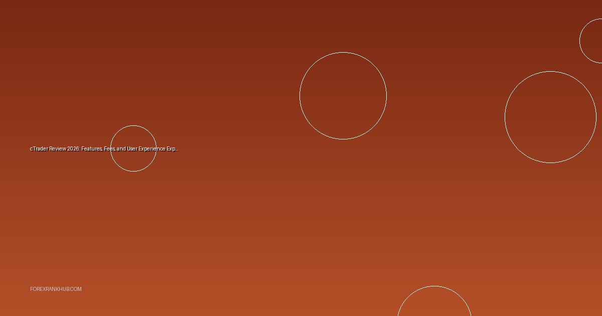 cTrader Review 2026: Features, Fees, and User Experience Explained