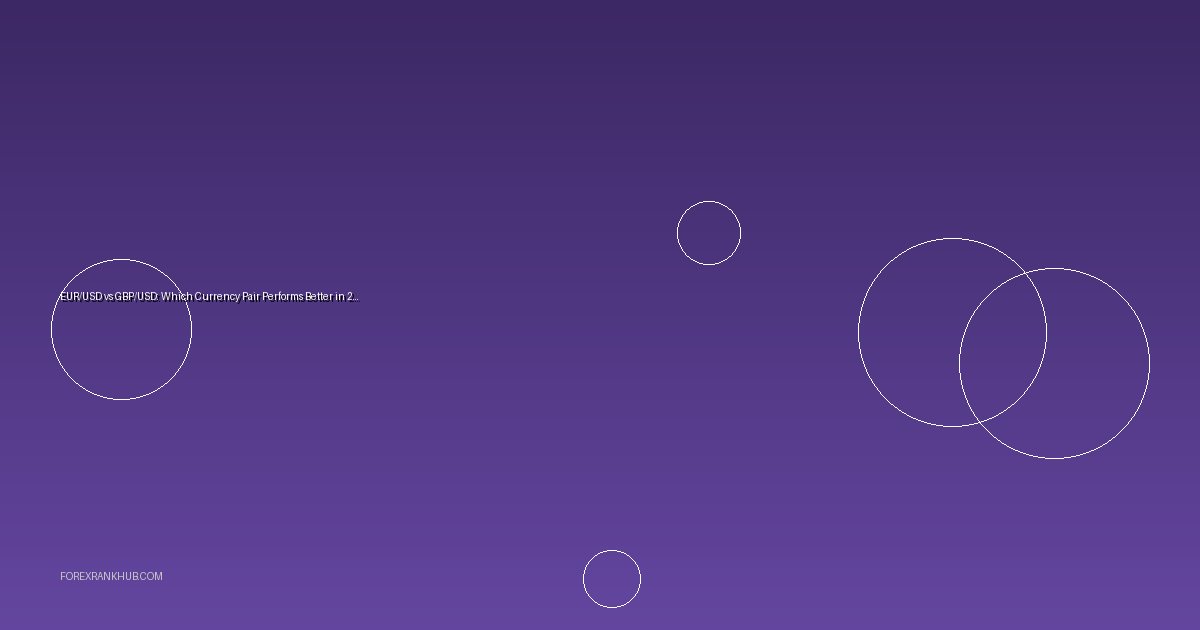 EUR/USD vs GBP/USD: Which Currency Pair Performs Better in 2026?