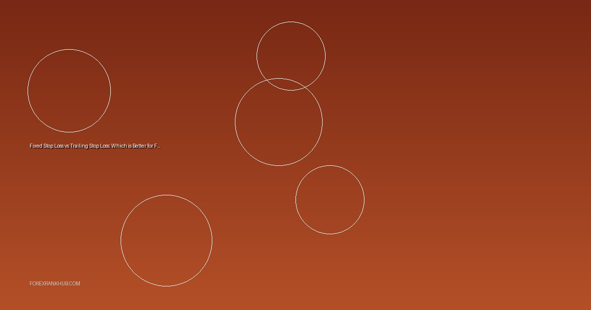 Fixed Stop Loss vs Trailing Stop Loss: Which is Better for Forex in 2025?