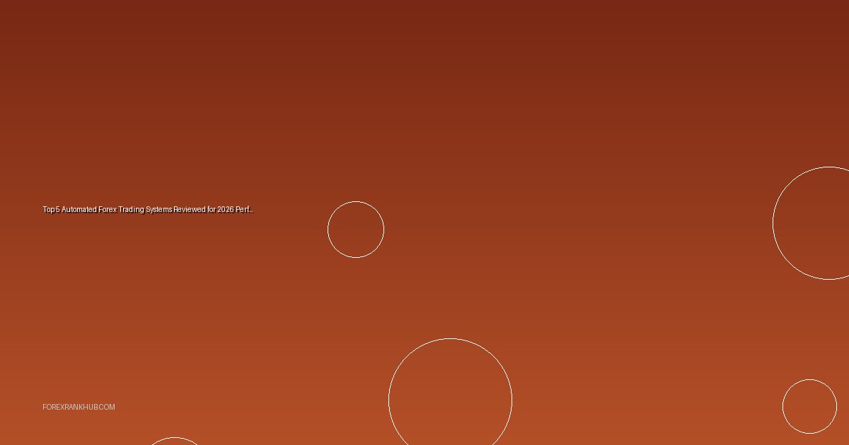 Top 5 Automated Forex Trading Systems Reviewed for 2026 Performance