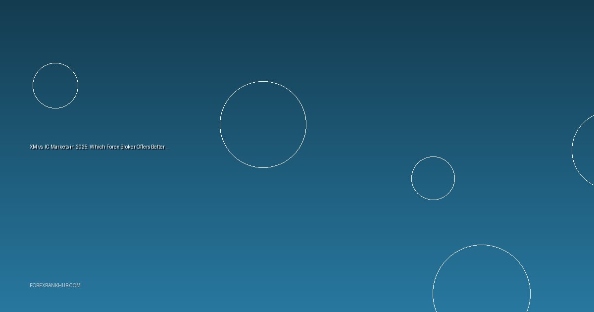 XM vs. IC Markets in 2025: Which Forex Broker Offers Better Trading?